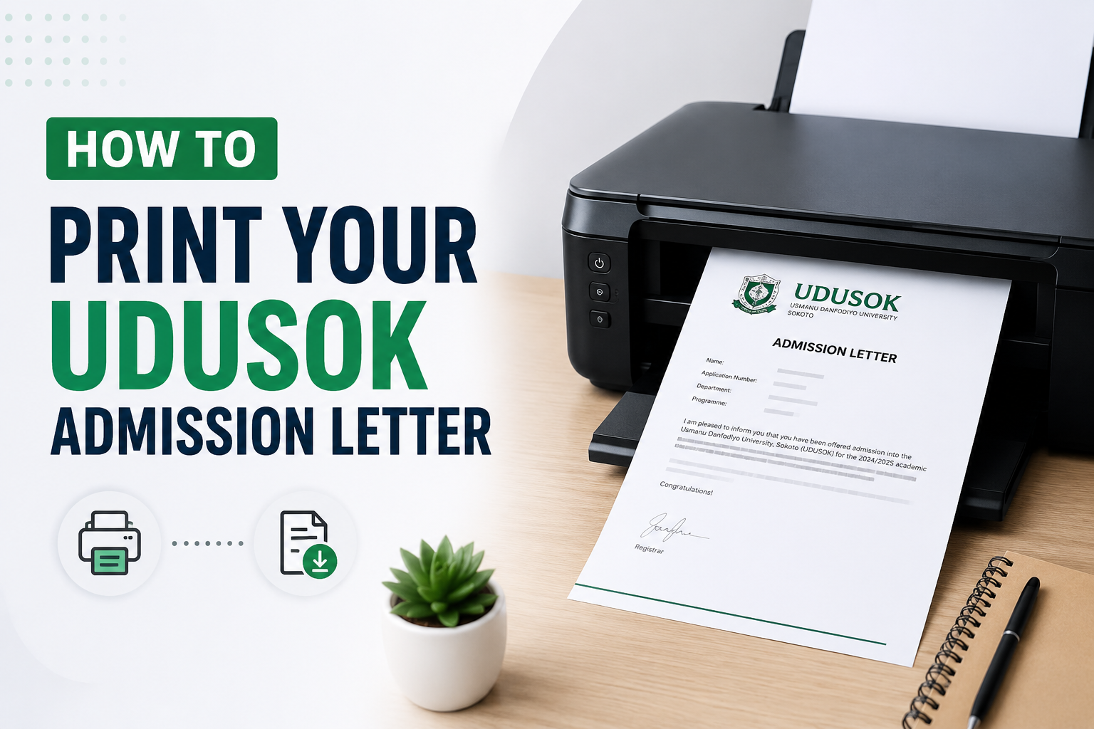 How to print your UDUSOK admission letter