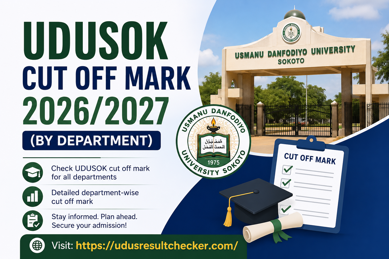 UDUSOK cut off mark 2026/2027